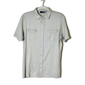 Murano Mens Liquid Luxury Slim Fit Khaki Dual Pockets Performance Med Short